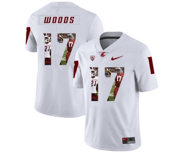 Washington State Cougars 17 Kassidy Woods White Fashion College Football Jersey