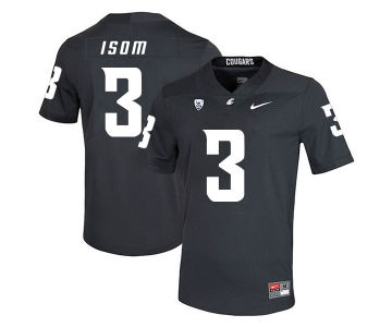 Washington State Cougars 3 Daniel Isom Black College Football Jersey