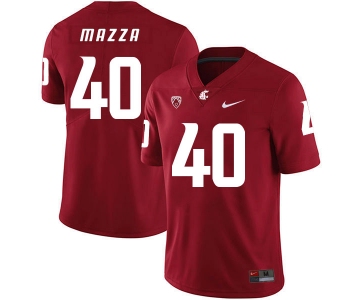 Washington State Cougars 40 Blake Mazza Red College Football Jersey