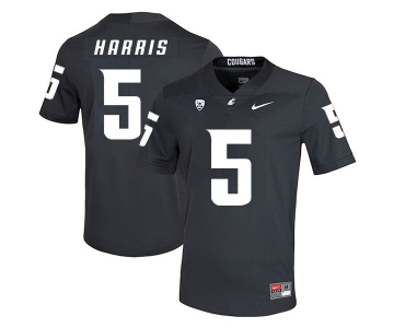 Washington State Cougars 5 Travell Harris Black College Football Jersey