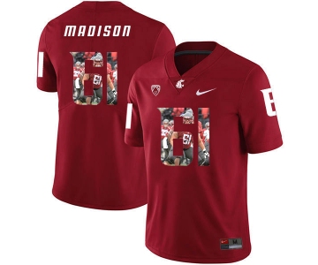 Washington State Cougars 61 Cole Madison Red Fashion College Football Jersey