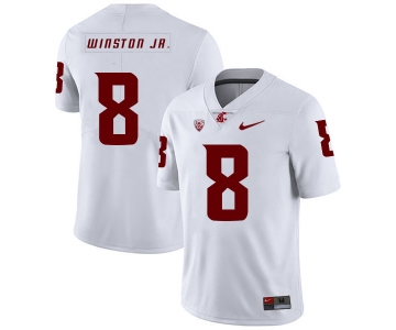 Washington State Cougars 8 Easop Winston Jr. White College Football Jersey