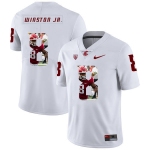 Washington State Cougars 8 Easop Winston Jr. White Fashion College Football Jersey