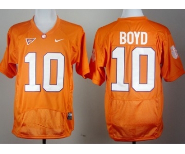 Clemson Tigers #10 Tajh Boyd Orange Pro Combat Jersey