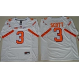 Men's Clemson Tigers #3 Artavis Scott White Stitched NCAA Nike 2016 College Football Jersey