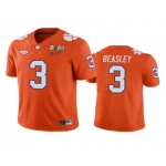 Men's Clemson Tigers #3 Vic Beasley Orange 2020 National Championship Game Jersey