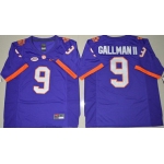 Men's Clemson Tigers #9 Wayne Gallman II Purple Stitched NCAA Nike 2016 College Football Jersey