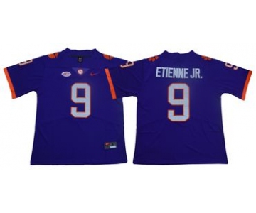 Men's Nike Clemson Tigers #9 Travis Etienne Jr Purple Team Color 2019 New Limited Football Jersey