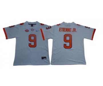 Men's Nike Clemson Tigers #9 Travis Etienne Jr White Team Color 2019 New Limited Football Jersey