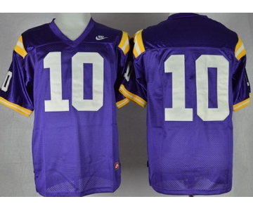 LSU Tigers #10 Anthony Jennings Purple Jersey