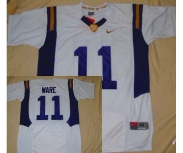 LSU Tigers #11 Spencer Ware White Fighting Jersey