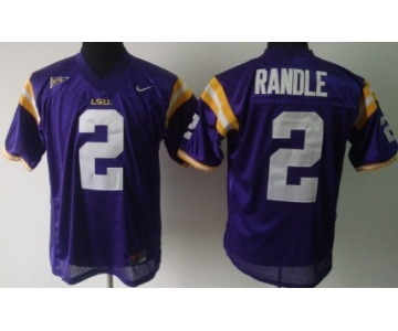 LSU Tigers #2 Rueben Randle Purple Jersey