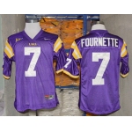 LSU Tigers #7 Leonard Fournette Purple Jersey