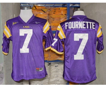 LSU Tigers #7 Leonard Fournette Purple Jersey