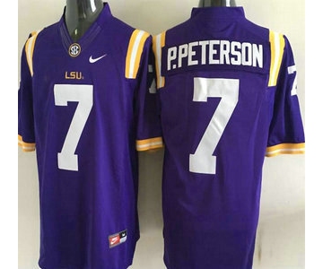 LSU Tigers #7 Patrick Peterson Purple 2015 College Football Nike Limited Jersey