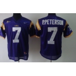 LSU Tigers #7 Patrick Peterson Purple Jersey