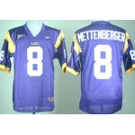 LSU Tigers #8 Zach Mettenberger Purple Jersey