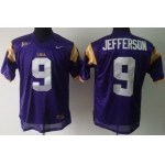 LSU Tigers #9 Jordan Jefferson Purple Jersey