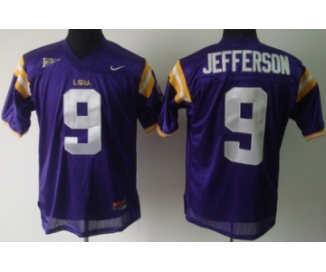 LSU Tigers #9 Jordan Jefferson Purple Jersey