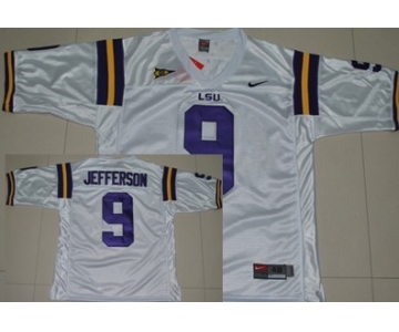 LSU Tigers #9 Jordan Jefferson White Jersey