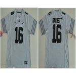 Men's Ohio State Buckeyes #16 J.T. Barrett Gridiron Gray Stitched College Football Nike NCAA Jersey