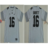 Men's Ohio State Buckeyes #16 J.T. Barrett Gridiron Gray Stitched College Football Nike NCAA Jersey