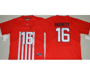 Men's Ohio State Buckeyes #16 J.T. Barrett Red Elite Stitched College Football 2016 Nike NCAA Jersey