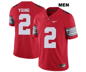 Mens Ohio State Buckeyes 2018 Spring Game Authentic #2 Chase Young Nike Red College Football Jersey