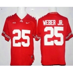 Men's Ohio State Buckeyes #25 Mike Weber Jr. Red Stitched College Football Nike NCAA Jersey