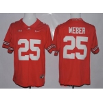 Men's Ohio State Buckeyes #25 Mike Weber Red Limited Stitched College Football Nike NCAA Jersey