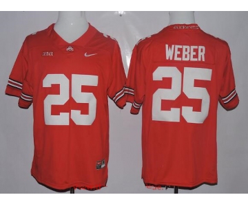 Men's Ohio State Buckeyes #25 Mike Weber Red Limited Stitched College Football Nike NCAA Jersey