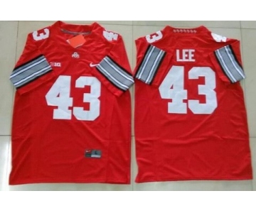 Men's Ohio State Buckeyes #43 Darrin Lee Red College Football Nike Limited Jersey