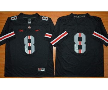 Men's Ohio State Buckeyes 8th Championship Commemorative Blackout 2015 NCAA Football Jersey