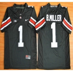 Ohio State Buckeyes #1 Baxton Miller Black 2015 College Football Nike Limited Jersey