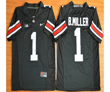 Ohio State Buckeyes #1 Baxton Miller Black 2015 College Football Nike Limited Jersey