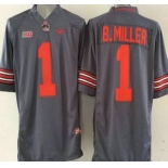 Ohio State Buckeyes #1 Baxton Miller Gray 2015 College Football Nike Limited Jersey
