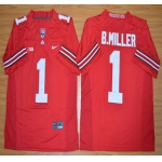 Ohio State Buckeyes #1 Baxton Miller Red 2015 College Football Nike Limited Jersey