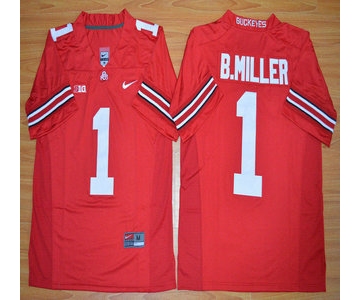 Ohio State Buckeyes #1 Baxton Miller Red 2015 College Football Nike Limited Jersey