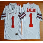 Ohio State Buckeyes #1 Baxton Miller White 2015 College Football Nike Limited Jersey