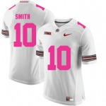 Ohio State Buckeyes 10 Troy Smith White 2018 Breast Cancer Awareness College Football Jersey