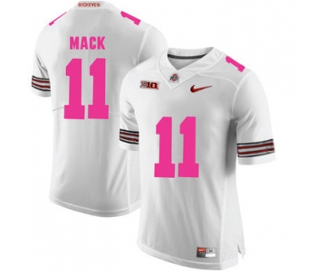 Ohio State Buckeyes 11 Austin Mack White 2018 Breast Cancer Awareness College Football Jersey