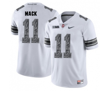 Ohio State Buckeyes 11 Austin Mack White Shadow College Football Jersey