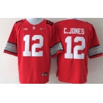 Ohio State Buckeyes #12 Cardale Jones 2015 Playoff Rose Bowl Special Event Diamond Quest Red Jersey