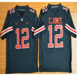 Ohio State Buckeyes #12 Cardale Jones Black With Red 2015 College Football Nike Limited Jersey