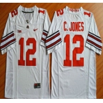 Ohio State Buckeyes #12 Cardale Jones White 2015 College Football Nike Limited Jersey