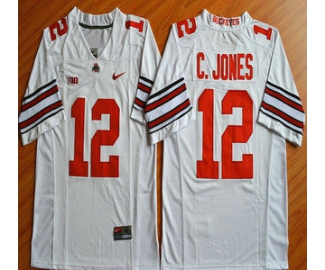 Ohio State Buckeyes #12 Cardale Jones White 2015 College Football Nike Limited Jersey