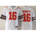 Ohio State Buckeyes #16 J.T. Barrett 2015 Playoff Rose Bowl Special Event Diamond Quest White 2015 BCS Patch Jersey