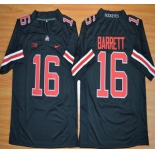 Ohio State Buckeyes #16 J.T. Barrett Black With Red 2015 College Football Nike Limited Jersey