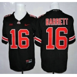 Ohio State Buckeyes #16 J.T. Barrett Black With Red College Football Nike Limited Jersey