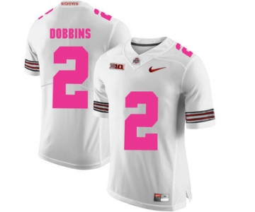 Ohio State Buckeyes 2 J.K. Dobbins White 2018 Breast Cancer Awareness College Football Jersey